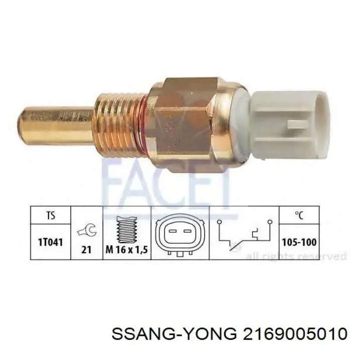  Ssang Yong 2169005010 цена, от 29.21 USD