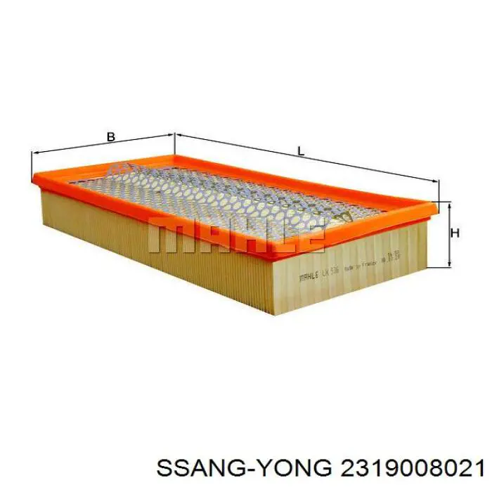 Воздушный фильтр 2319008021 Ssang Yong