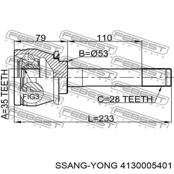  4130005401 Ssang Yong