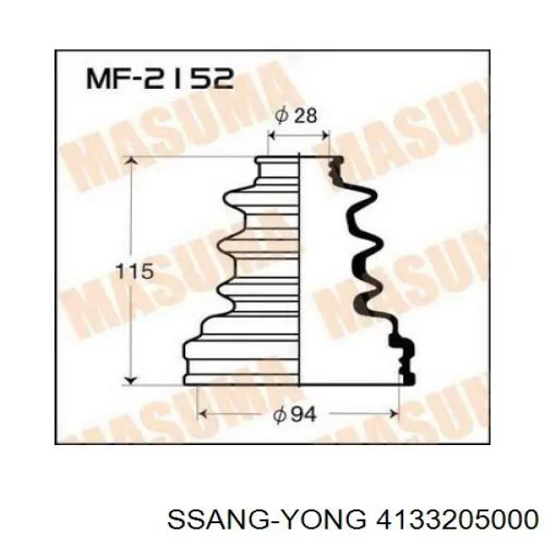 4133205000 Ssang Yong 