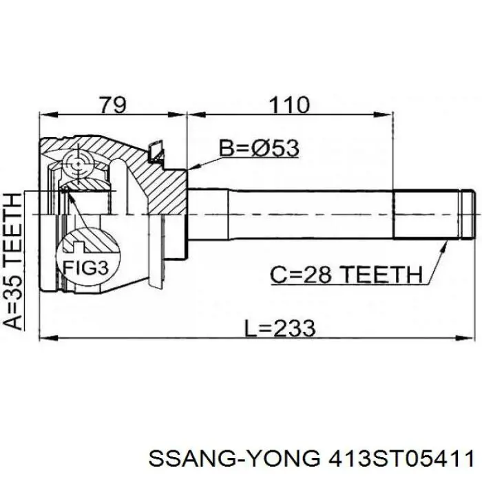 Bota de proteção externa de junta homocinética do semieixo dianteiro Lexus RX 450H/350L/200T L25
