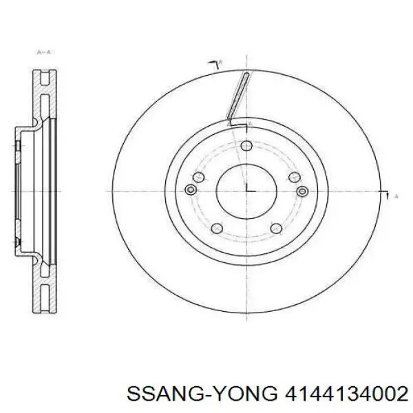 4144134002 Ssang Yong диск тормозной передний