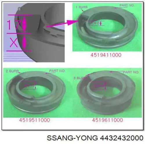 Купить 4432432000 Ssang Yong Винтовая пружина подвеска