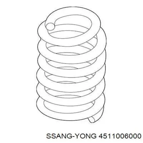  Задняя пружина SsangYong Korando 