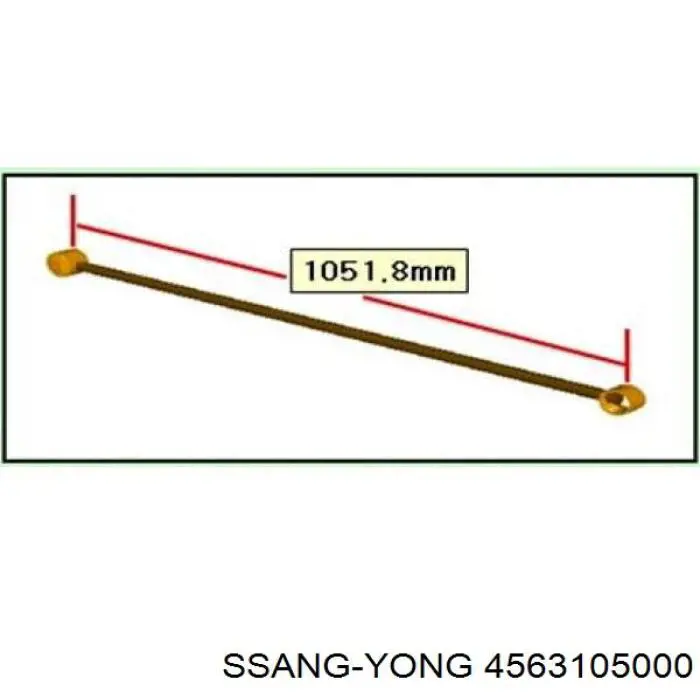 4563105000 SSANG YONG Silentblock para barra Panhard trasera original y equivalente