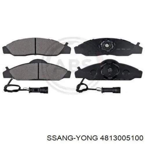 Передние тормозные колодки 4813005100 Ssang Yong