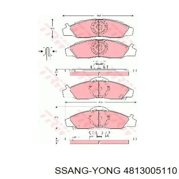 Колодки Ssang Yong 4813005110 цена, от 30.23 USD