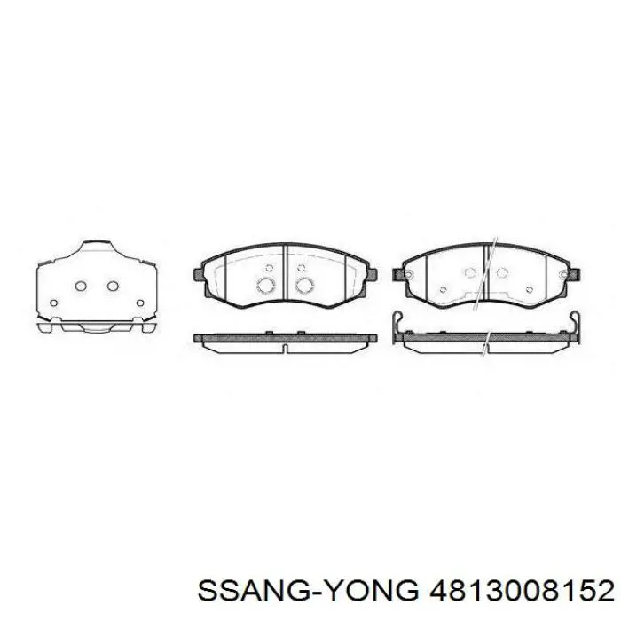 Передние тормозные колодки 4813008152 Ssang Yong