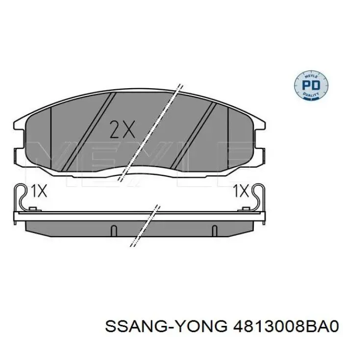 Купить 4813008BA0 Ssang Yong Колодки тормозные