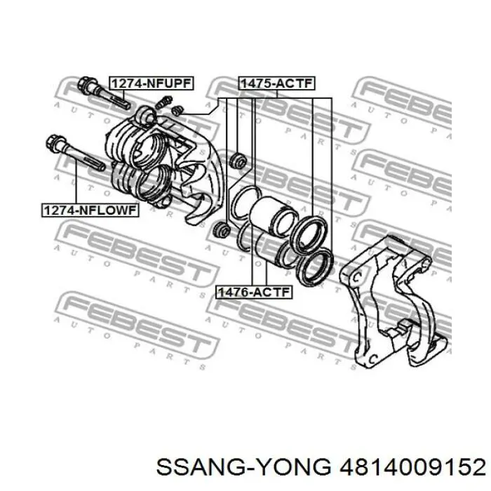 Тормозной суппорт Ssang Yong 4814009152 цена, от 21.71 USD