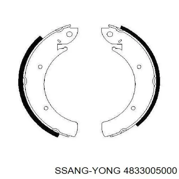 Задние барабанные колодки 4833005000 Ssang Yong