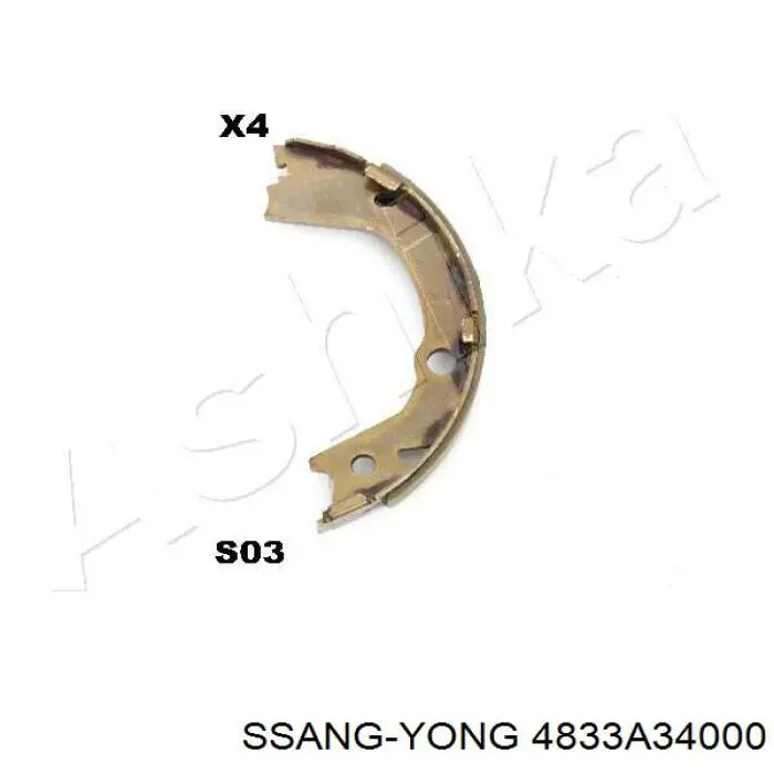 4833A34000 Ssang Yong колодки ручника