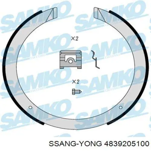 Тормозные колодки стояночного тормоза Ssang Yong 4839205100 цена, от 34.12 USD