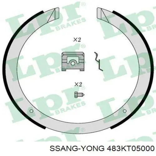 Тормозные колодки стояночного тормоза Ssang Yong 483KT05000 цена, от 34.25 USD