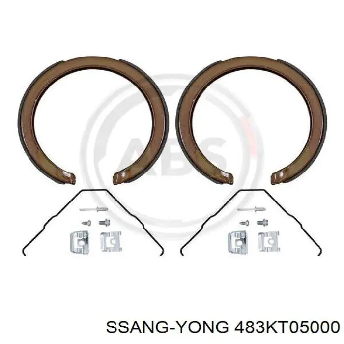483KT05000 Ssang Yong Тормозные колодки ручника