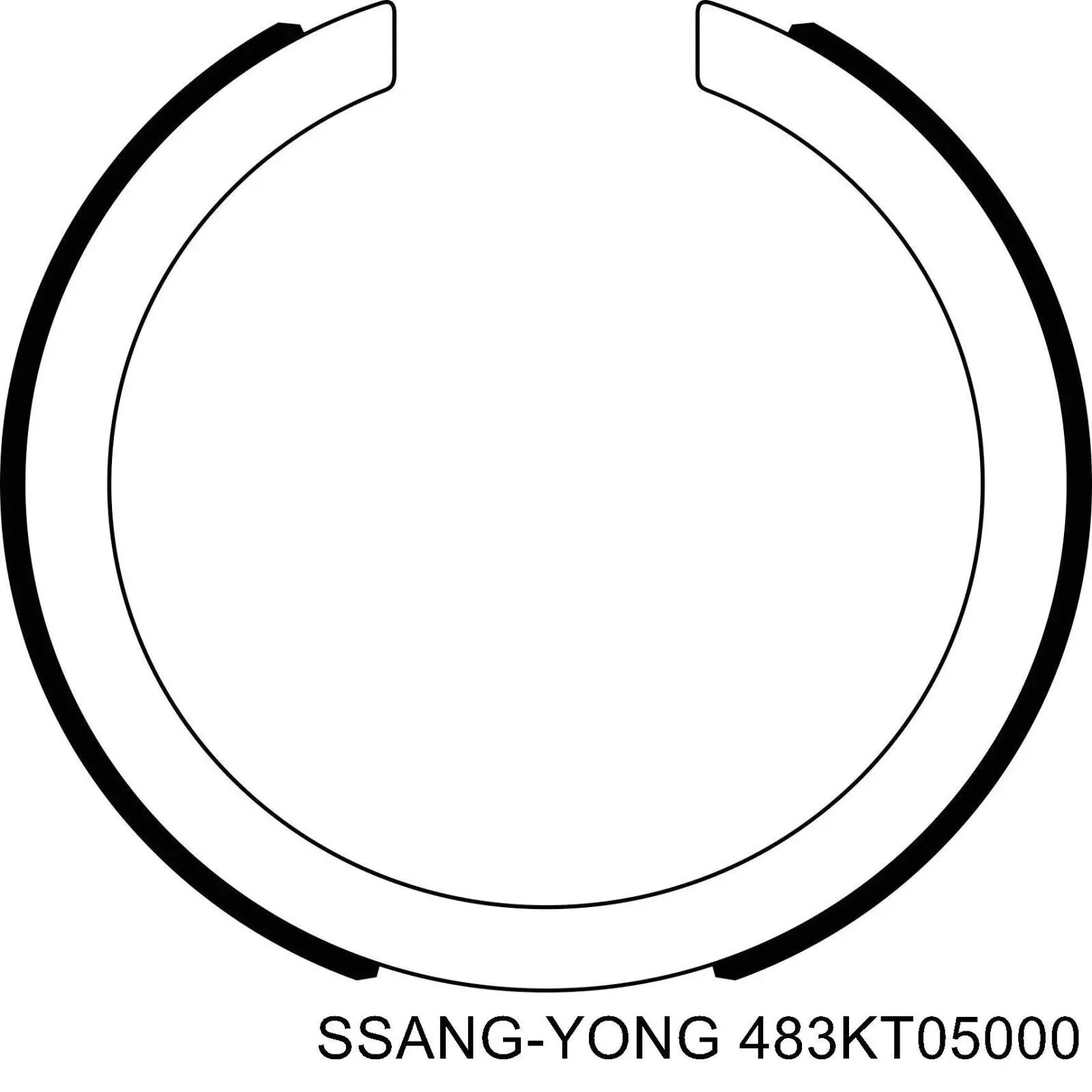 Купить 483KT05000 Ssang Yong Колодки ручника/стояночного тормоза