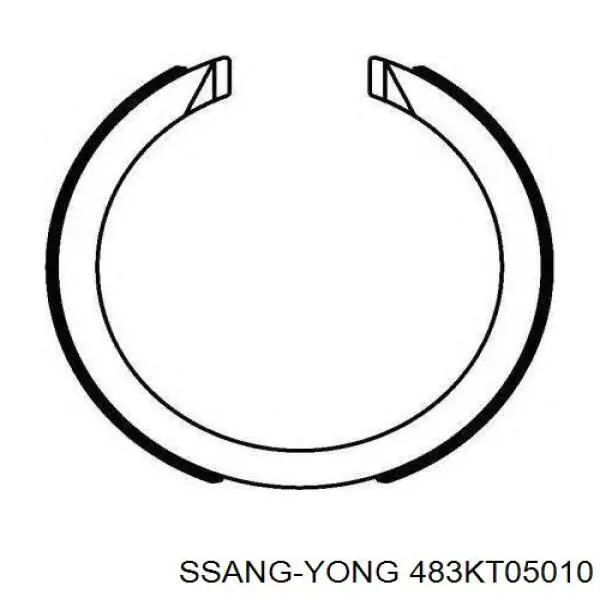483KT05010 Ssang Yong колодки ручника (стояночного тормоза)