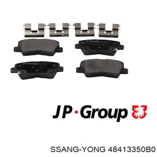 Купить 48413350B0 Ssang Yong Колодки тормозные задние, дисковые