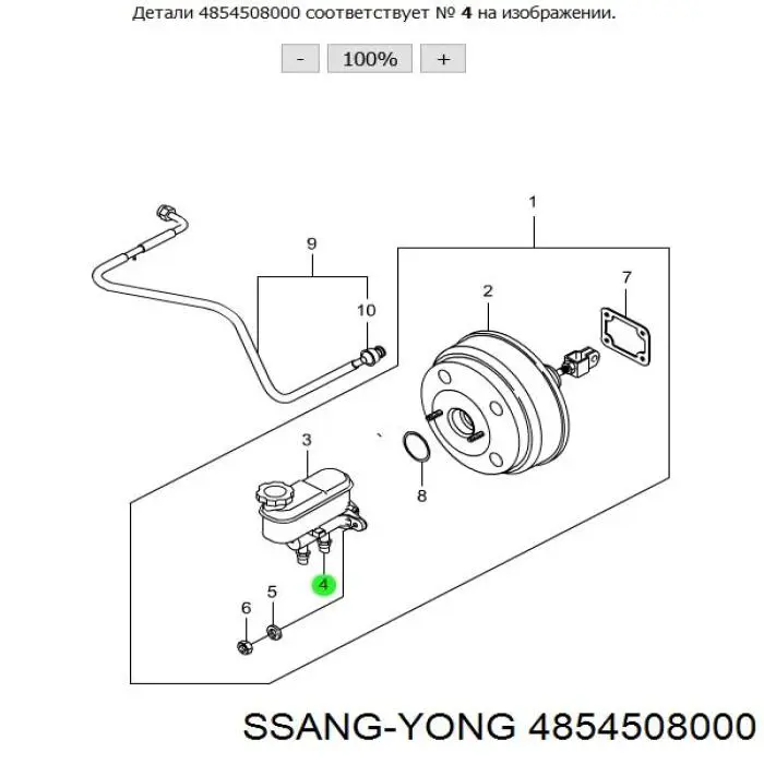 Датчик давления тормозной жидкости на SsangYong Kyron II 
