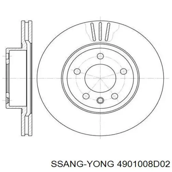 Трос ручника 4901008D02 Ssang Yong