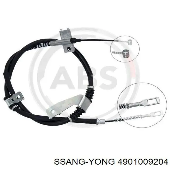 Купить 4901009201 Ssang Yong Трос стояночного тормоза задний левый