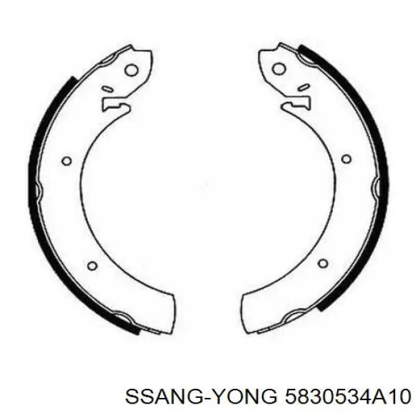 Задние барабанные колодки 5830534A10 Ssang Yong