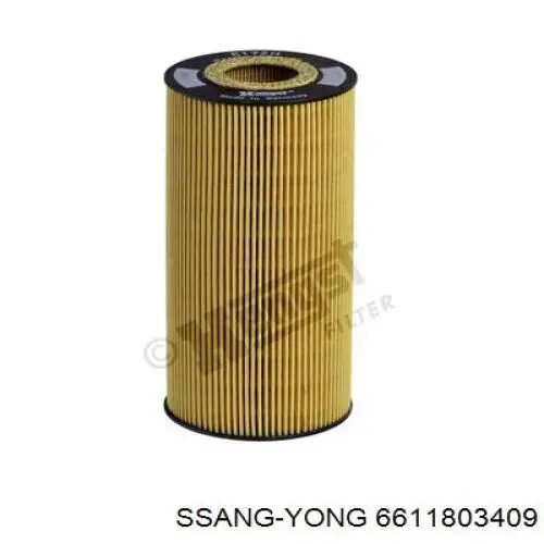 Filtro de óleo Ssang Yong 6611803409