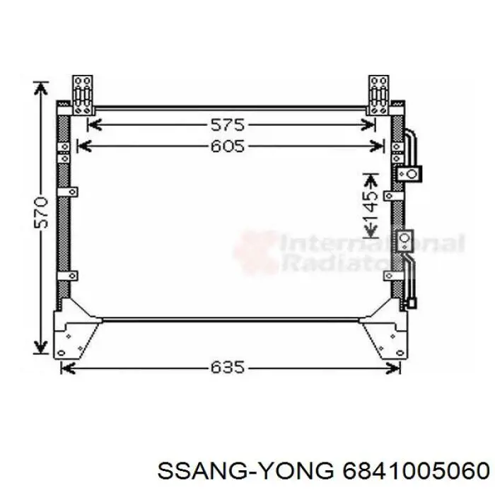 Купить 6841005060 Ssang Yong Радиатор системы охлаждения кондиционера