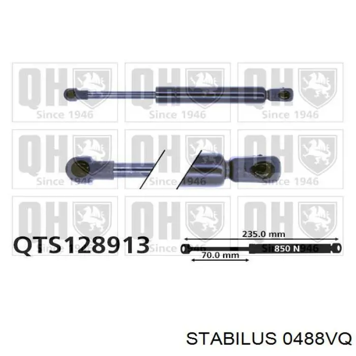Амортизатор капота газовый Stabilus 0488VQ цена, от 11.43 USD