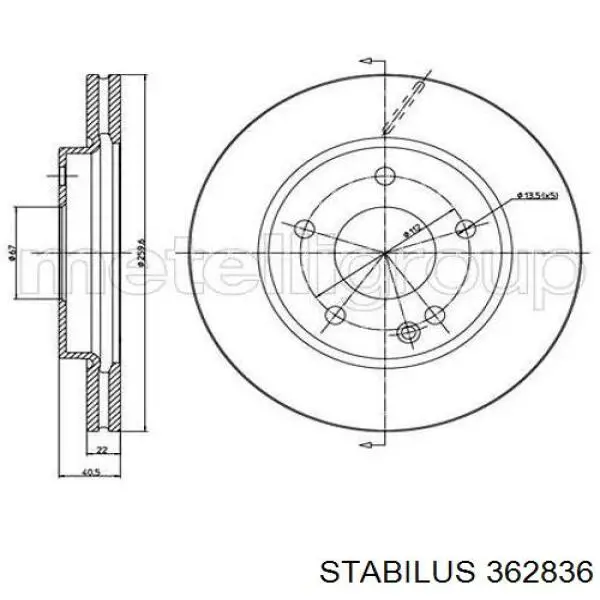 Газовый упор багажника Hart 807259