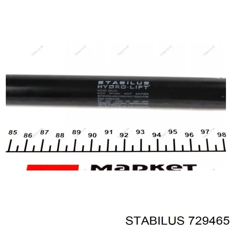 729465 Stabilus Амортизатор крышки багажника