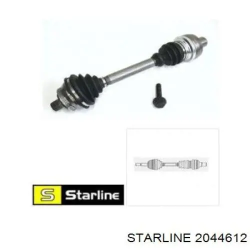 Привод передний правый Starline 2044612 цена, от 103.65 USD