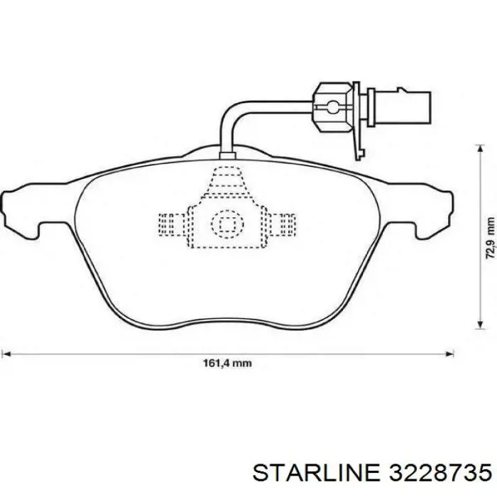 Стойка переднего стабилизатора 3228735 Starline