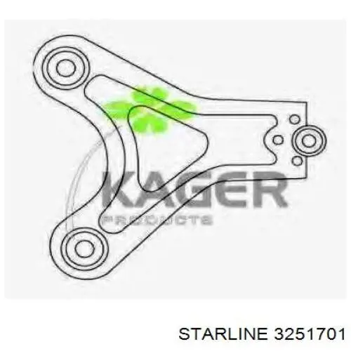 Рычаг передний нижний левый Starline 3251701