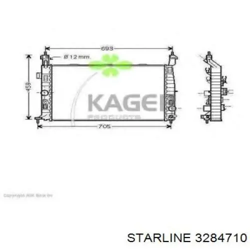 Верхняя шаровая опора 3284710 Starline