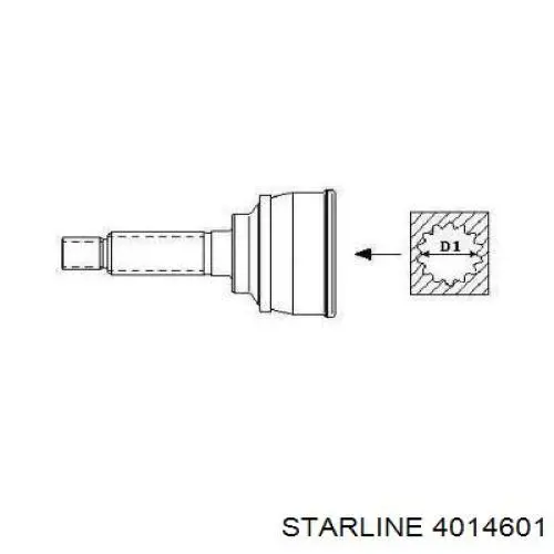 Junta homocinética exterior delantera 4014601 Starline