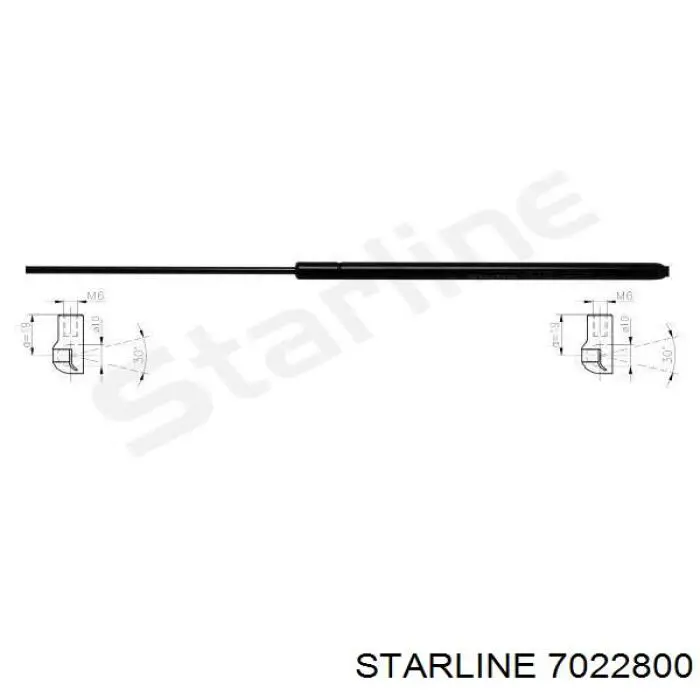 Купить 7022800 Starline Амортизатор двери багажника