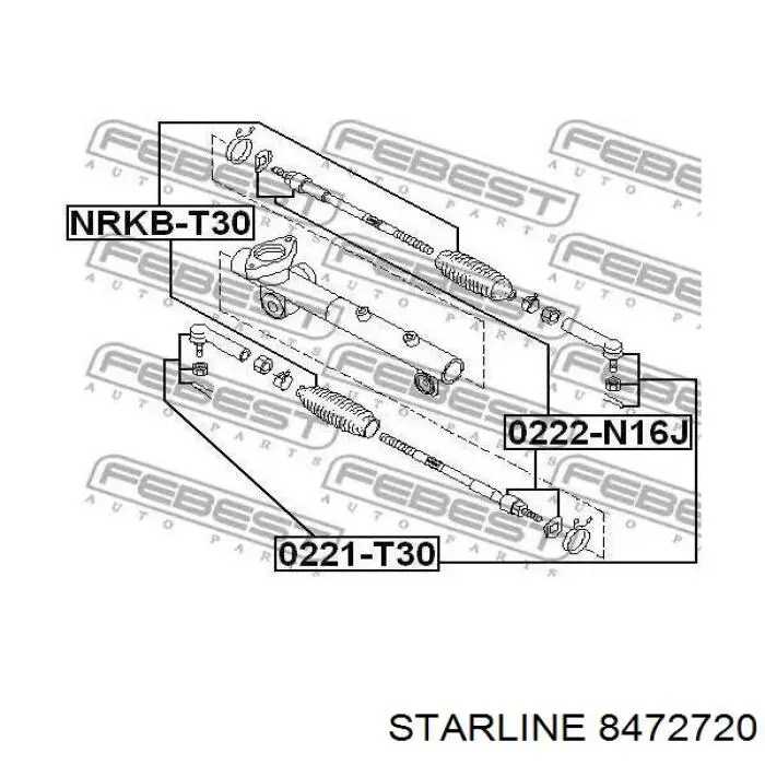 Рулевой наконечник 8472720 Starline