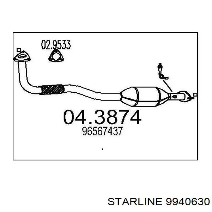 Купить 9940630 Starline Преобразователь отработавших газов