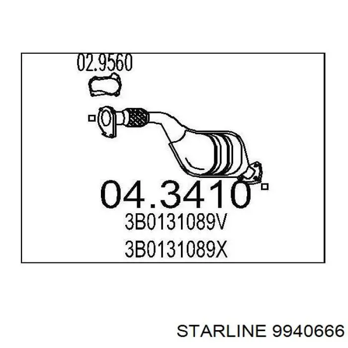 Катализатор 9940666 Starline