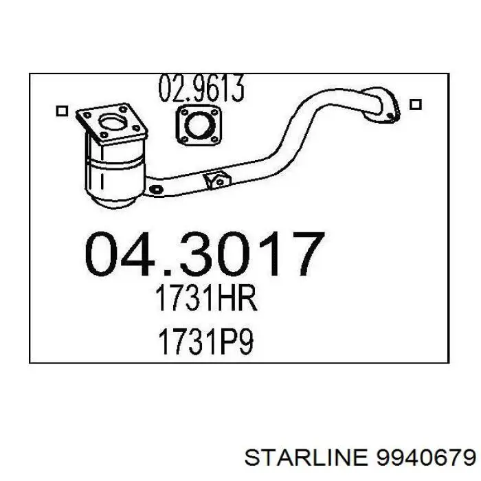 9940679 Starline Конвертор-катализатор