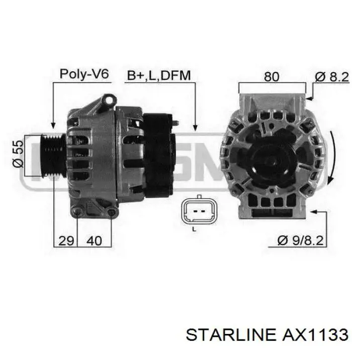 Генератор автомобиля Starline AX1133