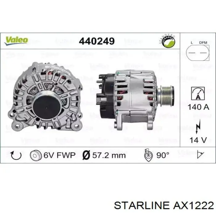 Купить AX1222 Starline Генератор