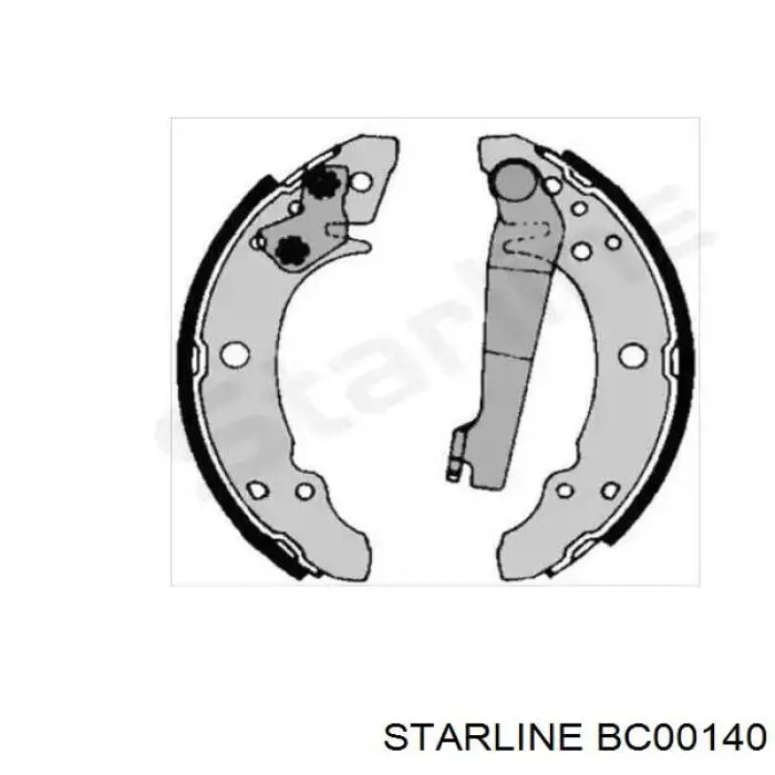 BC00140 Starline колодки тормозные задние барабанные