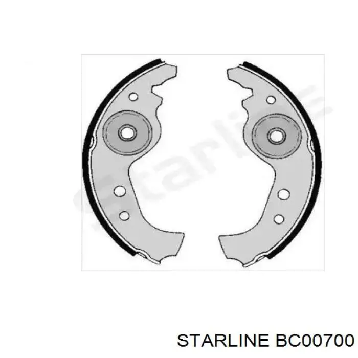 Задние барабанные колодки BC00700 Starline