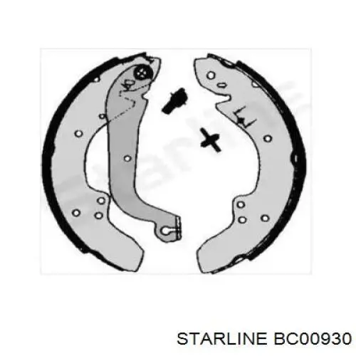 BC00930 Starline колодки тормозные задние барабанные
