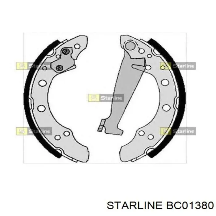 Задние барабанные колодки BC01380 Starline