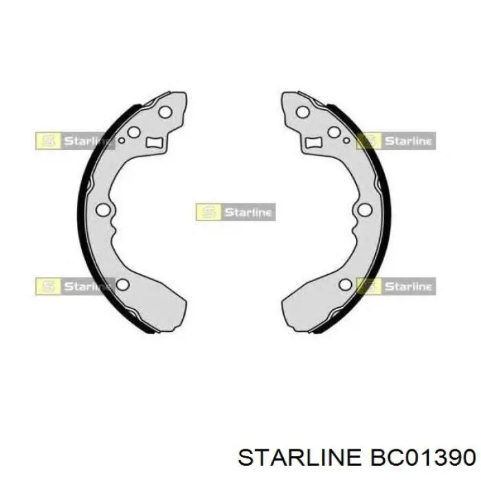 Задние барабанные колодки BC01390 Starline