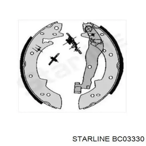 BC 03330 Starline колодки тормозные задние барабанные