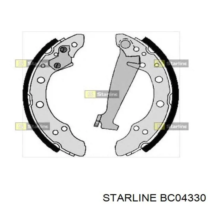 BC04330 Starline колодки тормозные задние барабанные